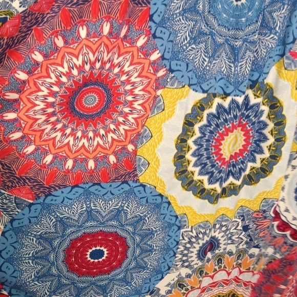 Lascana Mandala Print Sleeveless V Neck Dress Size 6 - Picture 4 of 10